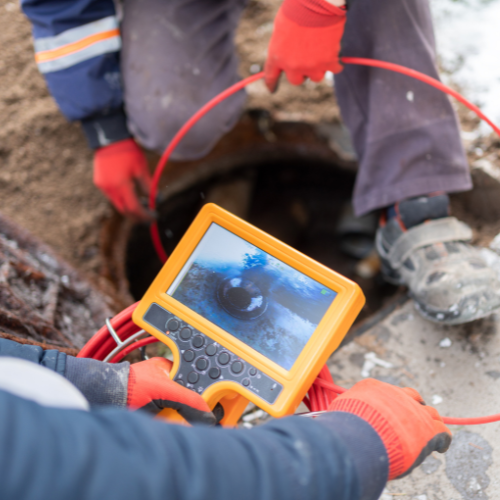 Inspection de drain par caméra avec écran de contrôle  à East-Broughton